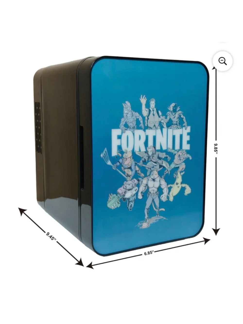 NEW Fortnite Black Mini Fridge with Animated Peely Effect One Size
